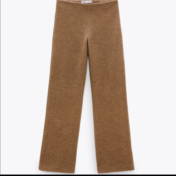 ZARA WOOL PANTS LIMITED EDITION TAUPE BROWN - Picture 2 of 10